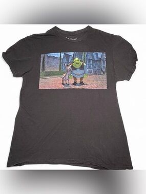 Black Shrek Graphic Short Sleeve Tee